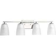 Leap 4-Light Bathroom Vanity Light in Brushed Nickel