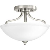 Laird 2-Light Flush Mount in Brushed Nickel