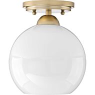 Carisa 1-Light Flush Mount in Vintage Gold