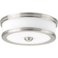 Bezel LED 1-Light LED Flush Mount in Brushed Nickel