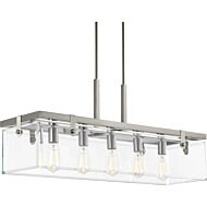 Glayse 5-Light Island Pendant in Brushed Nickel