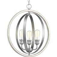 Conestee 3-Light Pendant in Galvanized Finish