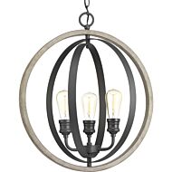 Conestee 3-Light Pendant in Graphite