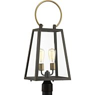 Barnett 2-Light Post Lantern in Antique Bronze