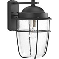 Holcombe 1-Light Wall Lantern in Black