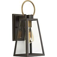 Barnett 1-Light Wall Lantern in Antique Bronze