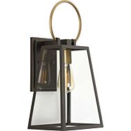 Barnett 1-Light Wall Lantern in Antique Bronze