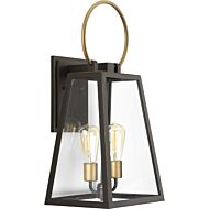 Barnett 2-Light Wall Lantern in Antique Bronze