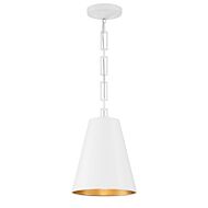 Alston Two Light Chandelier in Matte White   Antique Gold by Crystorama