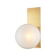 Hudson Valley Hinsdale 13 Inch Wall Sconce in Aged Brass