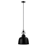 Gilwell 1-Light Pendant in Matte Black and Chrome