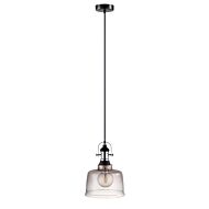 Gilwell 1-Light Pendant in Matte Black and Chrome