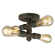 Wymer 4-Light Ceiling Mount in Zinc