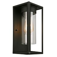 Walker Hill 1-Light Outdoor Wall Mount in Matte Black