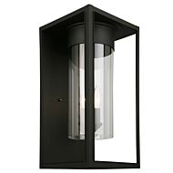 Walker Hill 1-Light Outdoor Wall Mount in Matte Black