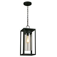 Walker Hill 1-Light Outdoor Pendant in Matte Black