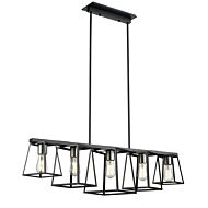 DVI Cape Breton 5-Light Linear Pendant in Multiple Finishes and Ebony