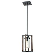 DVI Okanagan 1-Light Mini-Pendant in Graphite and Ironwood