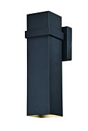 Lavage 2-Light LED Outdoor Wall Mount in Textured Black