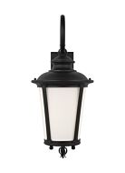 Cape May 1-Light Outdoor Wall Lantern in Black