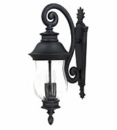 The Great Outdoors Newport 3 Light 28 Inch Outdoor Wall Light in Heritage