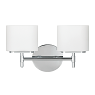 Hudson Valley Trinity 2 Light 14 Inch Bathroom Vanity Light in Polished Chrome