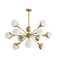 Augustus 12 Light Chandelier in Antique Brass by Arteriors