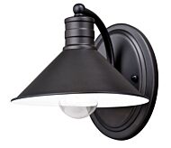 Akron 1-Light Bathroom Vanity Light in Oil Rubbed Bronze and Matte White