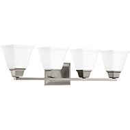 Clifton Heights 4-Light Bathroom Vanity Light in Brushed Nickel