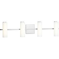 Colonnade LED 4-Light LED Bathroom Vanity Light in Polished Chrome