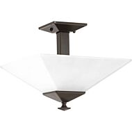 Clifton Heights 2-Light Flush Mount in Antique Bronze