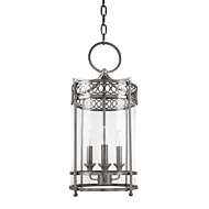 Hudson Valley Amelia 3 Light 25 Inch Pendant Light in Antique Nickel