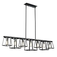 DVI Cape Breton 7-Light Linear Pendant in Multiple Finishes and Ebony