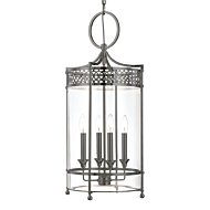 Hudson Valley Amelia 4 Light 28 Inch Pendant Light in Antique Nickel