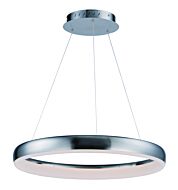 Innertube 1-Light LED Pendant in Satin Nickel