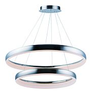 Innertube 2-Light LED Pendant in Satin Nickel