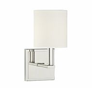 Savoy House Waverly 1 Light Wall Sconce in Polished Nickel