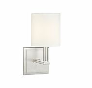 Savoy House Waverly 1 Light Wall Sconce in Satin Nickel