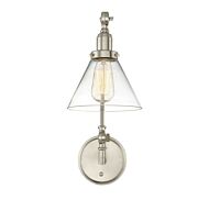 Savoy House Drake 1 Light Adjustable Wall Sconce in Satin Nickel