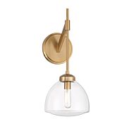 Corbin One Light Wall Sconce in Warm Brass by Savoy House