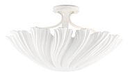 Currey & Company 3 Light Hadley Ceiling Light in Gesso White