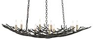 Rainforest 9-Light Chandelier in Rustic Bronze