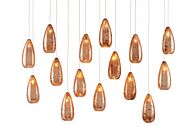 Rame 15-Light Pendant in Copper with Silver 