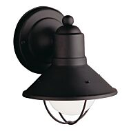 Seaside One Light Outdoor Wall Mount in Black by Kichler