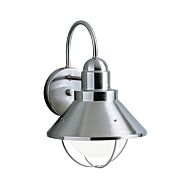 Kichler Seaside Outdoor Medium Wall Light in Brushed Nickel