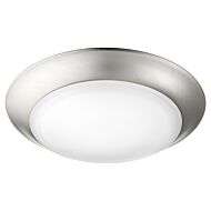 Quorum Traditional 1 Light 8 Inch Outdoor Ceiling Light in Satin Nickel