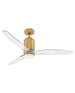 Facet 1-Light 52" Ceiling Fan in Heritage Brass