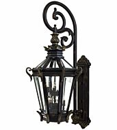 The Great Outdoors Stratford Hall 9 Light 63 Inch Outdoor Wall Light in Heritage with Gold Highlights