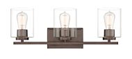 Liam 3-Light Bathroom Vanity Lightroom in Bronze (Satin Copper)