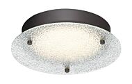 Deco Edge 1-Light LED Flushmount in Satin Bronze